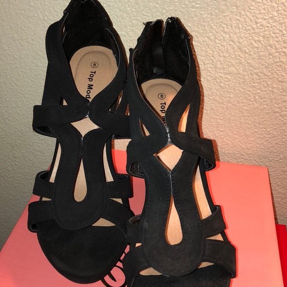 Black Wedges. Perfect for any outfit! - Picture 2 of 3